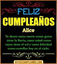GIF Frases de Cumpleaños Alice